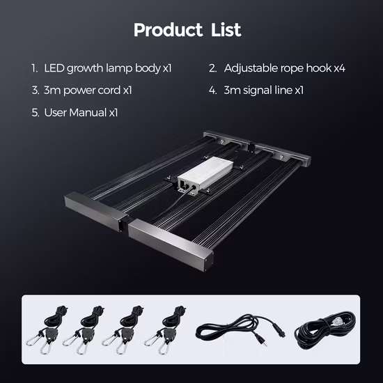 Greenhouse IP65 Waterproof Samsung Lm301b Lm301h Full Spectrum Indoor Plants LED Top Grow Lighting 680W with Daisy Chain Dimming
